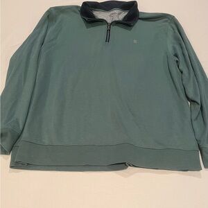 Men's Green Quarter-Zip Sweater Izod